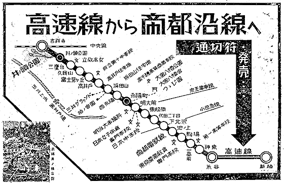 昭和10年代中頃の帝都電鉄（現 京王井の頭線）路線図を眺める - XWIN II Weblog